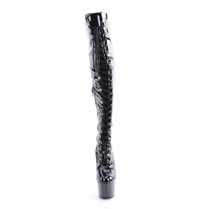 【PLEASER】ADORE-3014 シューズ Blk Str. Pat/Blk【取寄】