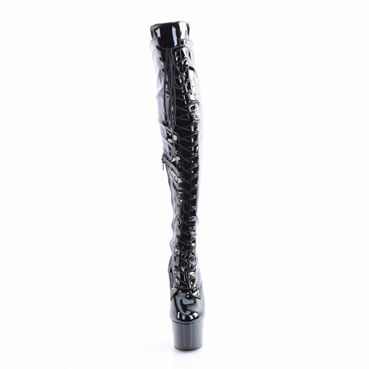 【PLEASER】ADORE-3014 プラットフォームシューズ Blk Str. Pat/Blk【取寄】