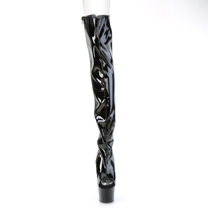 【PLEASER】ADORE-3017 シューズ Blk Str. Pat/Blk【取寄】