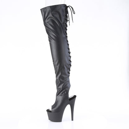 【PLEASER】ADORE-3017 シューズ Blk Str. Faux Leather【取寄】