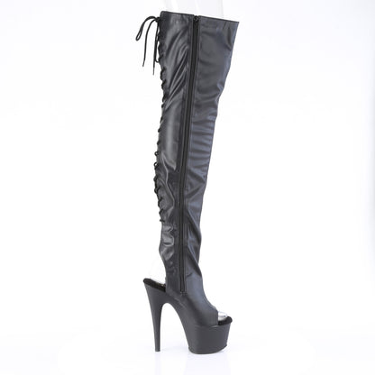 【PLEASER】ADORE-3017 シューズ Blk Str. Faux Leather【取寄】