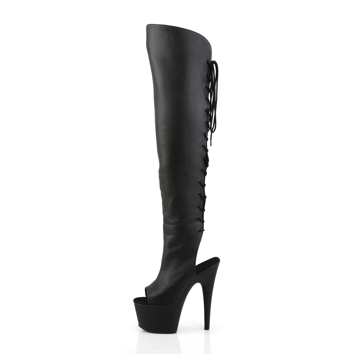 【PLEASER】ADORE-3019 プラットフォームシューズ Blk Faux Leather/Blk Matte【取寄】