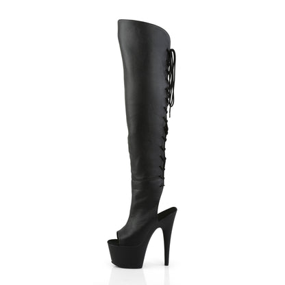 【PLEASER】ADORE-3019 プラットフォームシューズ Blk Faux Leather/Blk Matte【取寄】