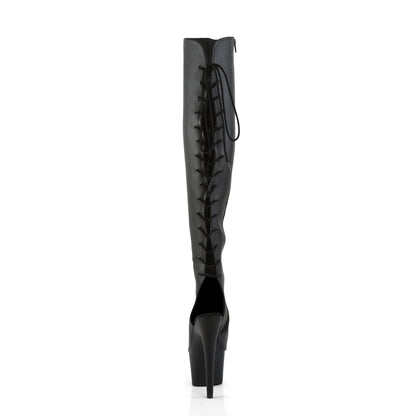 【PLEASER】ADORE-3019 シューズ Blk Faux Leather/Blk Matte【取寄】
