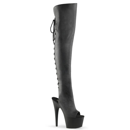 【PLEASER】ADORE-3019 シューズ Blk Faux Leather/Blk Matte【取寄】