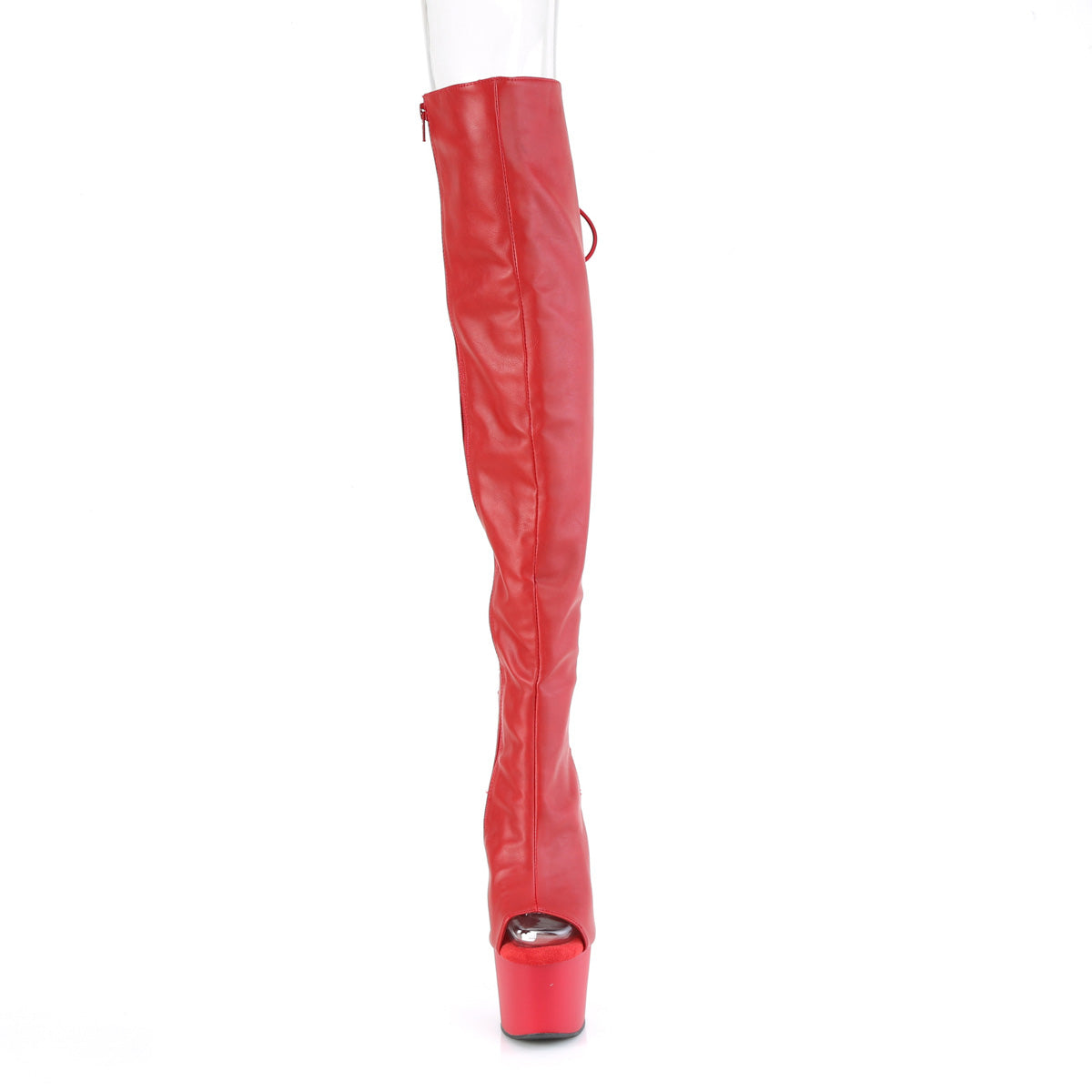 【PLEASER】ADORE-3019 シューズ Red Faux Leather/Red Matte【取寄】