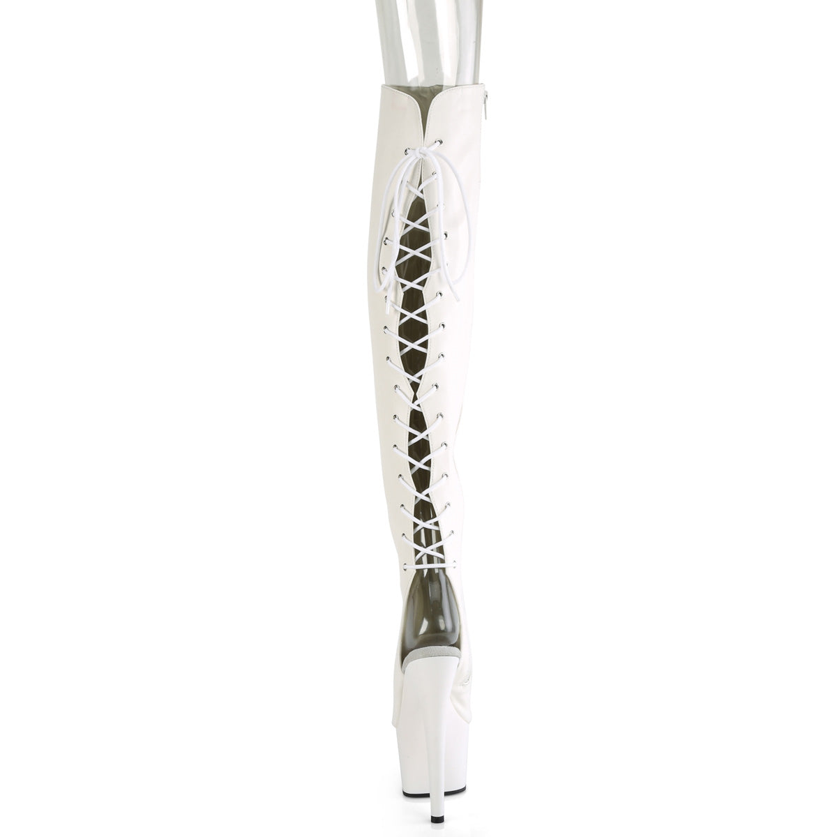 【PLEASER】ADORE-3019 シューズ Wht Faux Leather/Wht Matte【取寄】