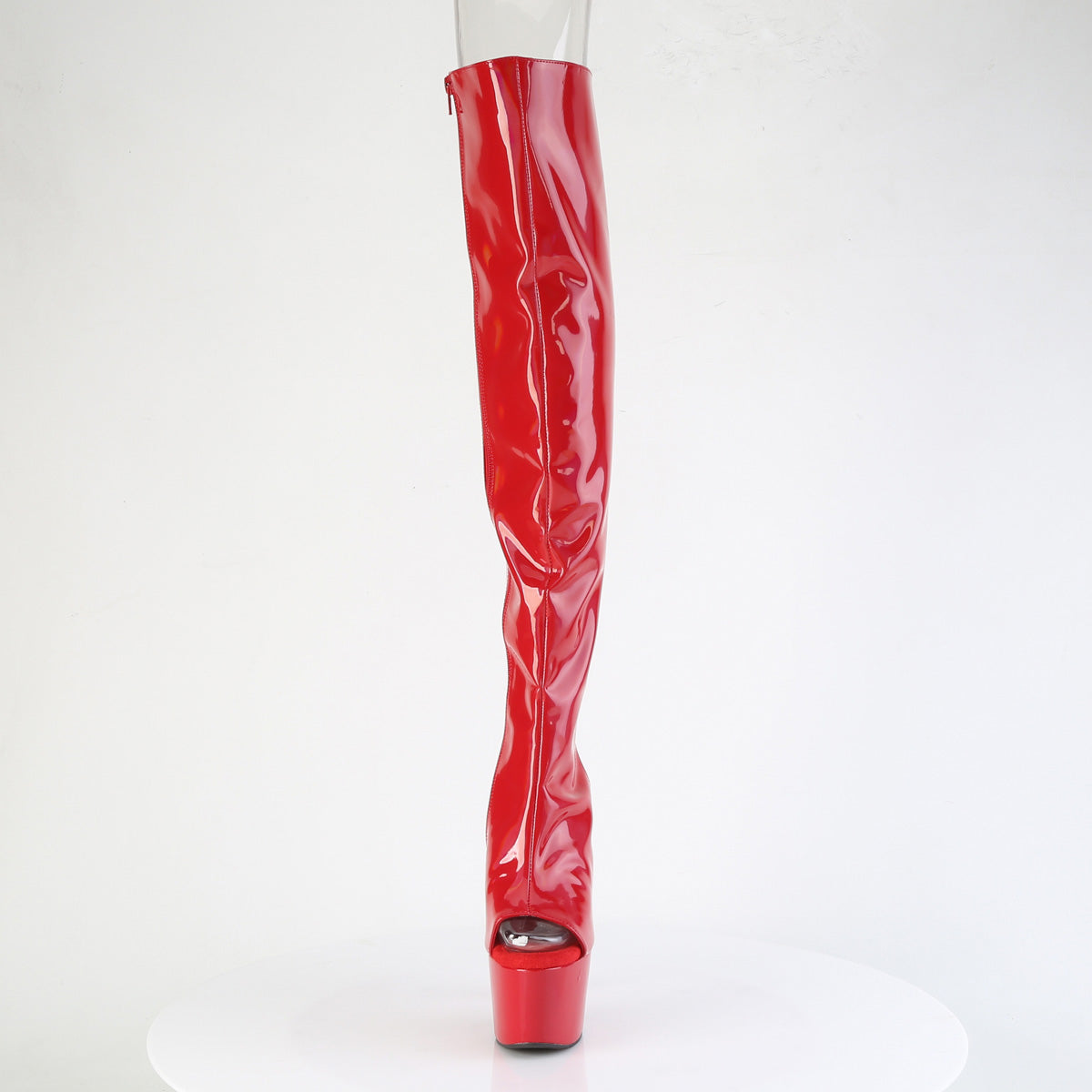 【PLEASER】ADORE-3019HWR プラットフォームシューズ Red Str. Holo/Red Holo【取寄】