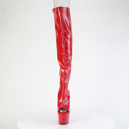 【PLEASER】ADORE-3019HWR プラットフォームシューズ Red Str. Holo/Red Holo【取寄】
