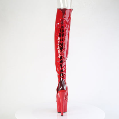 【PLEASER】ADORE-3019HWR プラットフォームシューズ Red Str. Holo/Red Holo【取寄】