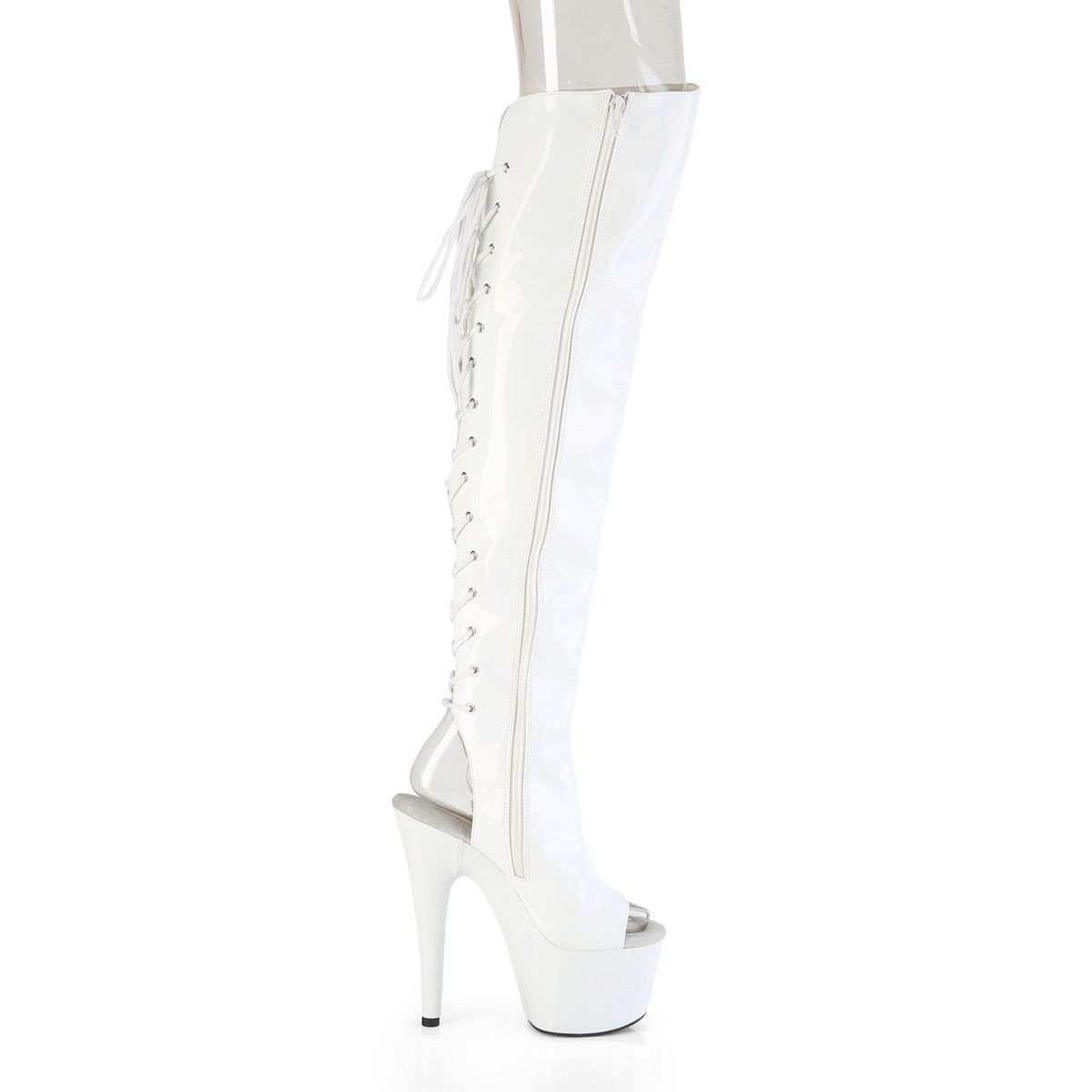 【PLEASER】ADORE-3019HWR プラットフォームシューズ Wht Str. Holo/Wht Holo【取寄】