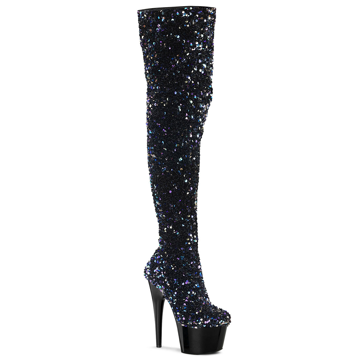 【PLEASER】ADORE-3020 シューズ Blk Multi Seuqins/Blk【取寄】