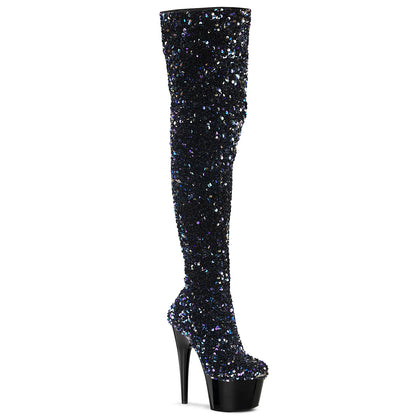 【PLEASER】ADORE-3020 プラットフォームシューズ Blk Multi Seuqins/Blk【取寄】