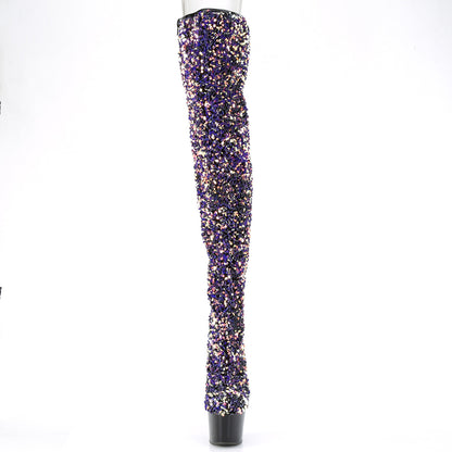 【PLEASER】ADORE-3020 シューズ Purple Multi Sequins/Blk【取寄】