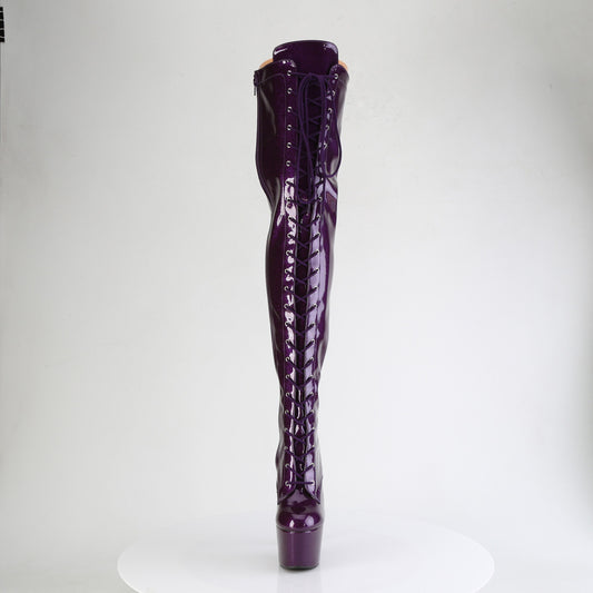 【PLEASER】ADORE-3020GP プラットフォームシューズ Purple Glitter Pat/M【取寄】