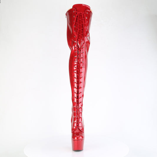 【PLEASER】ADORE-3020GP プラットフォームシューズ Red Glitter Pat/M【取寄】