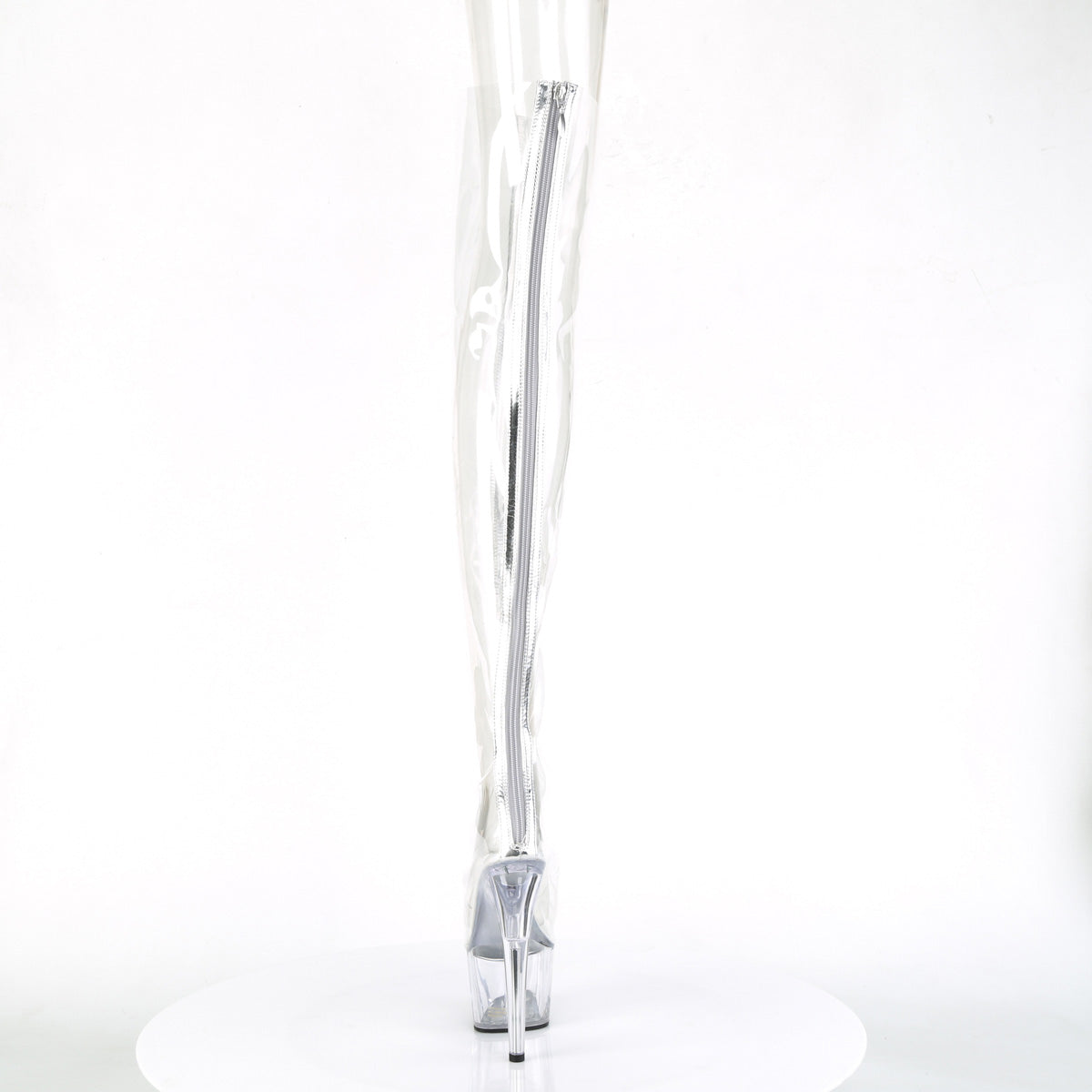 【PLEASER】ADORE-3021 プラットフォームシューズ Clr TPU-Slv Metallic/Clr【取寄】