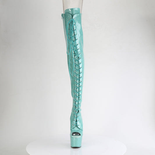 【PLEASER】ADORE-3021GP プラットフォームシューズ Aqua Glitter Pat/M【取寄】