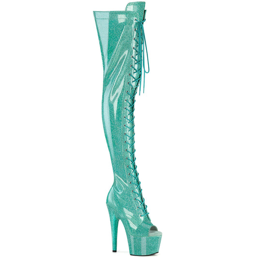 【PLEASER】ADORE-3021GP プラットフォームシューズ Aqua Glitter Pat/M【取寄】