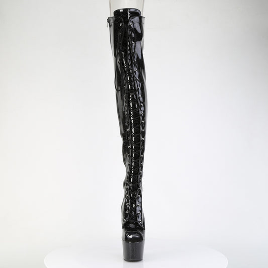 【PLEASER】ADORE-3021GP プラットフォームシューズ Blk Glitter Pat/M【取寄】