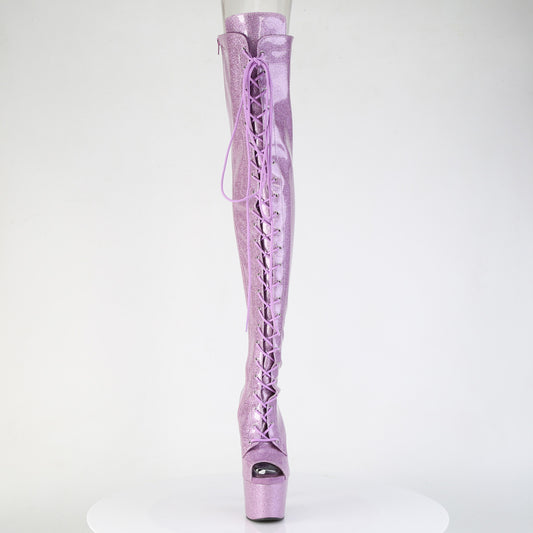 【PLEASER】ADORE-3021GP プラットフォームシューズ Lilac Glitter Pat/M【取寄】