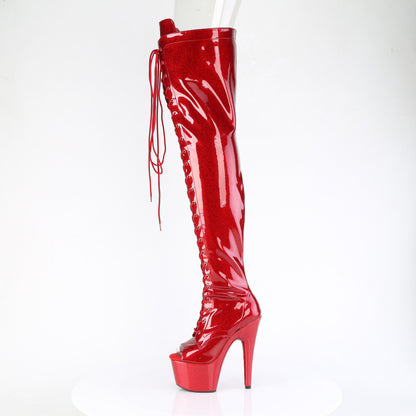 【PLEASER】ADORE-3021GP シューズ Red Glitter Pat/M【取寄】