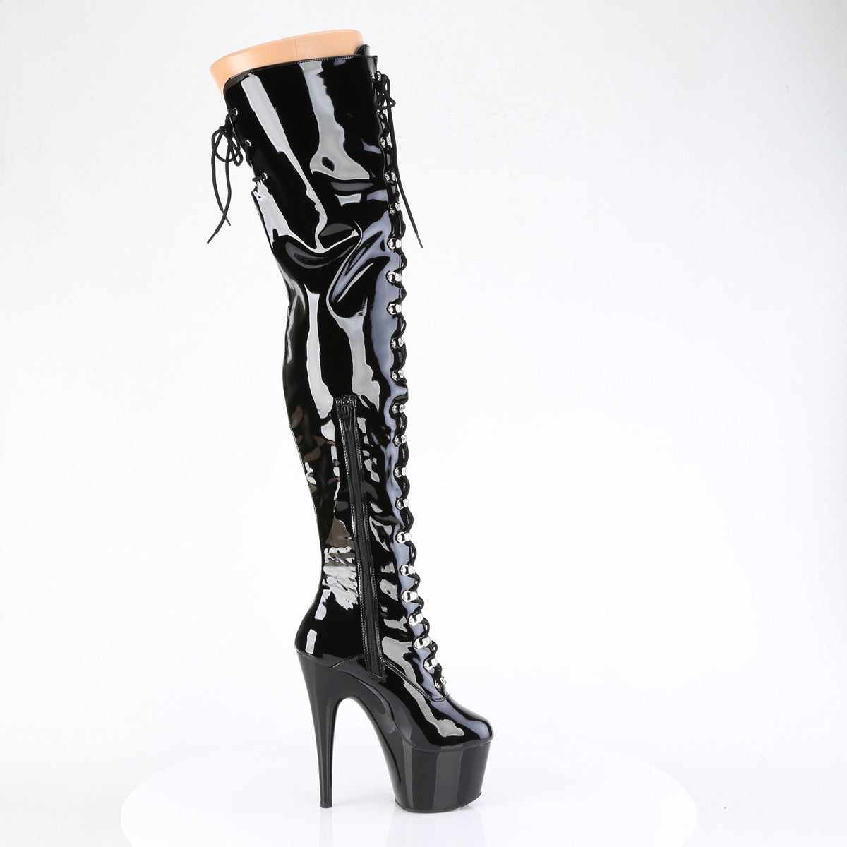 【PLEASER】ADORE-3022 シューズ Blk Str Pat/Blk【取寄】