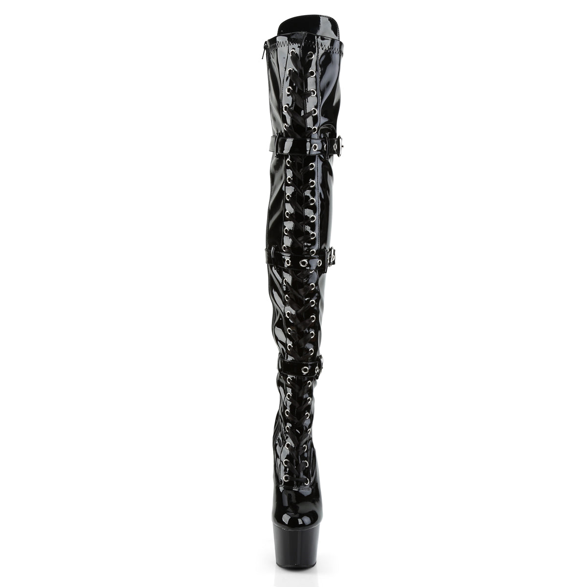 【PLEASER】ADORE-3028 シューズ Blk Str Pat/Blk【取寄】