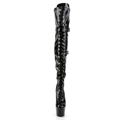 【PLEASER】ADORE-3028 シューズ Blk Str Pat/Blk【取寄】