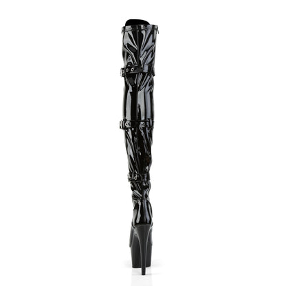 【PLEASER】ADORE-3028 プラットフォームシューズ Blk Str Pat/Blk【取寄】