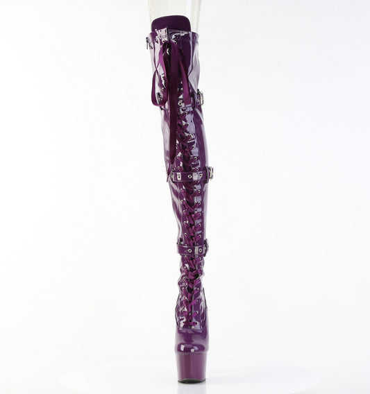 【PLEASER】ADORE-3028 プラットフォームシューズ Purple Str. Pat/Purple【取寄】