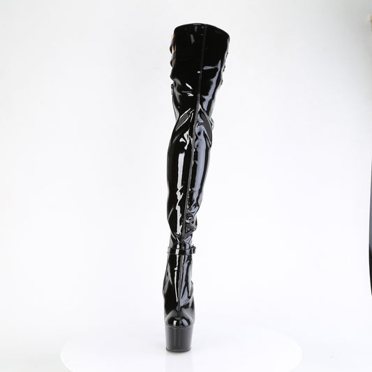 【PLEASER】ADORE-3055 プラットフォームシューズ Blk Str. Pat/Blk【取寄】