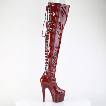 【PLEASER】ADORE-3063 シューズ Burgundy Str. Pat/Burgundy【取寄】