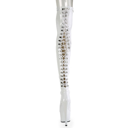 【PLEASER】ADORE-3063 プラットフォームシューズ Wht Str Pat/Wht【取寄】