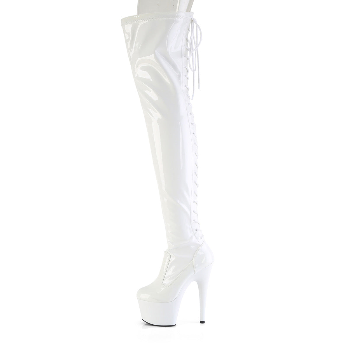 【PLEASER】ADORE-3850 シューズ Wht Str. Pat/Wht【取寄】