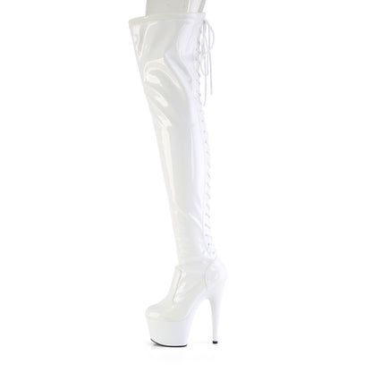 【PLEASER】ADORE-3850 シューズ Wht Str. Pat/Wht【取寄】