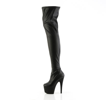 【PLEASER】ADORE-4000 プラットフォームシューズ Blk Str. Faux Leather/Blk Matte【取寄】