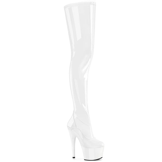 【PLEASER】ADORE-4000 プラットフォームシューズ Wht Str Pat/Wht【取寄】