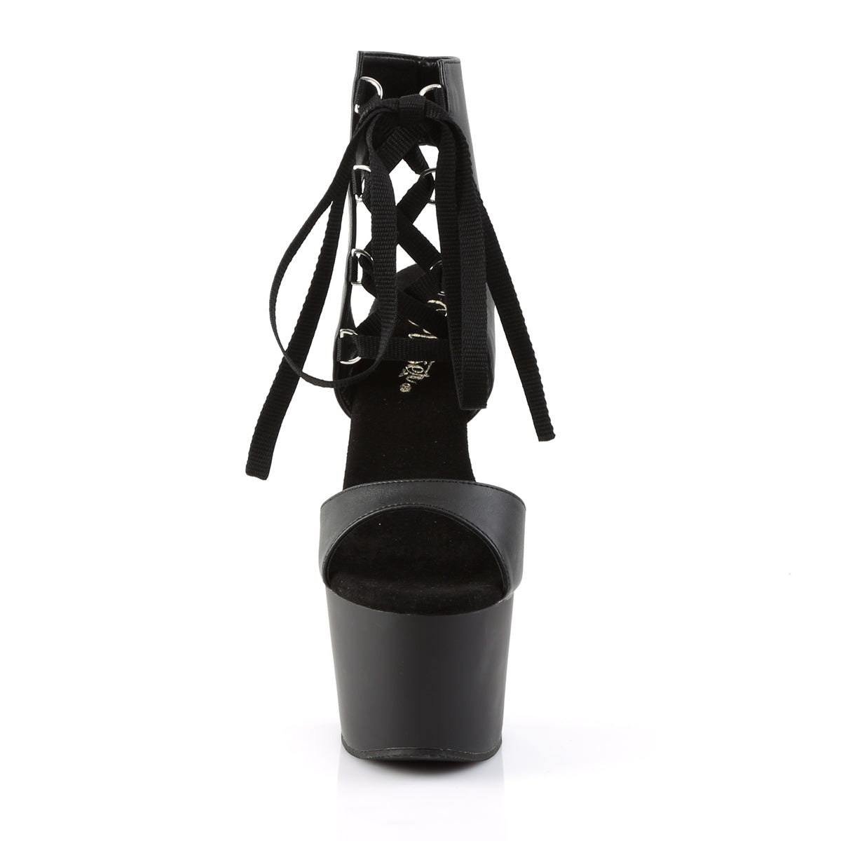【PLEASER】ADORE-700-14 シューズ Blk Faux Leather/Blk Matte【取寄】