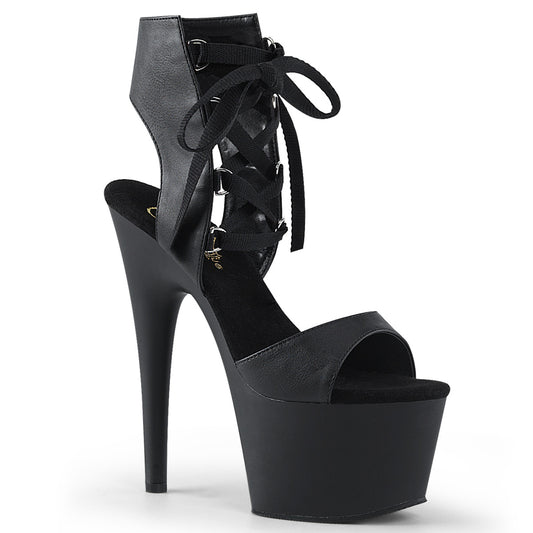 【PLEASER】ADORE-700-14 シューズ Blk Faux Leather/Blk Matte【取寄】