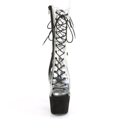 【PLEASER】ADORE-700-60FS シューズ Clr/Blk Faux Suede【取寄】