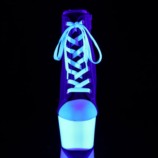 【PLEASER】ADORE-700SK-02 プラットフォームシューズ Red Canvas/Neon White【取寄】
