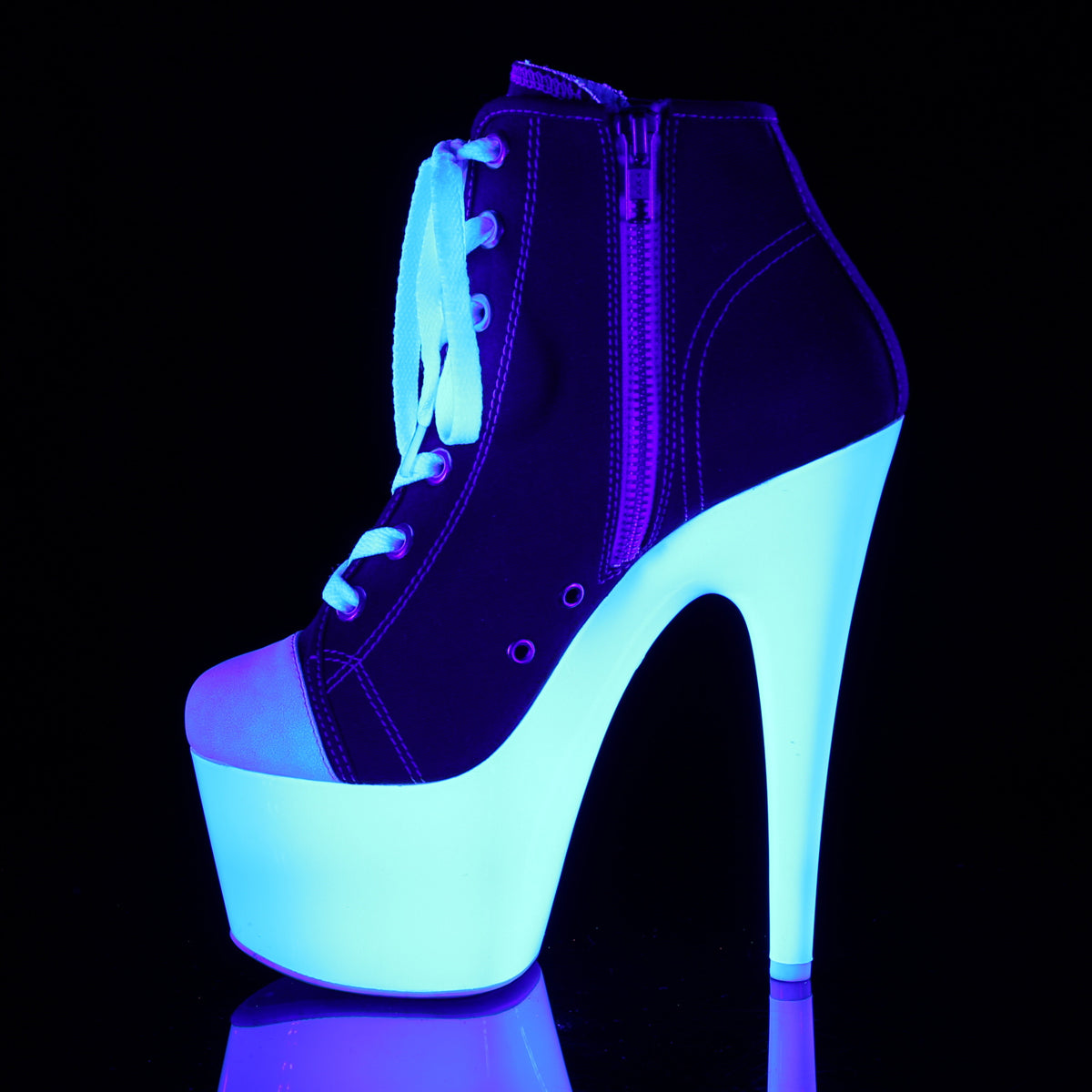 【PLEASER】ADORE-700SK-02 シューズ Red Canvas/Neon White【取寄】