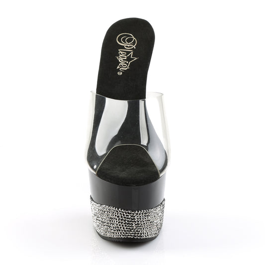 【PLEASER】ADORE-701-3 プラットフォームシューズ Clr/Blk-Pewter RS【取寄】