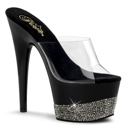 【PLEASER】ADORE-701-3 シューズ Clr/Blk-Pewter RS【取寄】