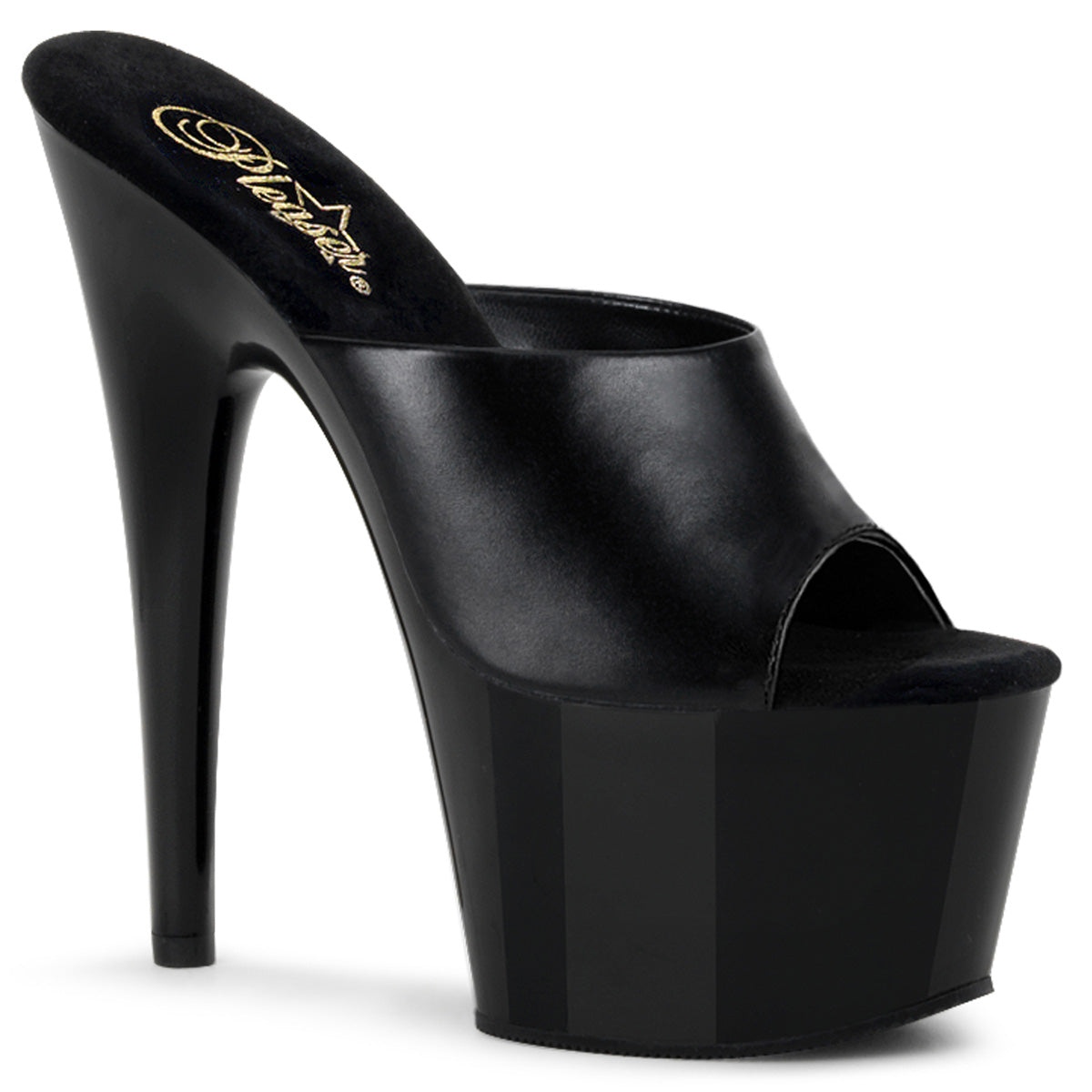 【PLEASER】ADORE-701 シューズ Blk Leather/ Blk【取寄】