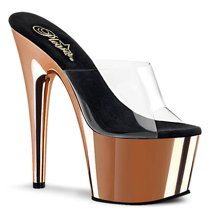 【PLEASER】ADORE-701 シューズ Clr/Rose Gold Chrome【取寄】