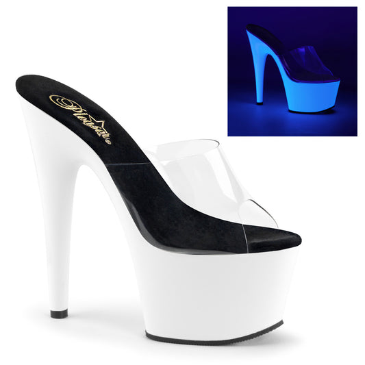 【PLEASER】ADORE-701UV プラットフォームシューズ Clr/Neon Wht【取寄】