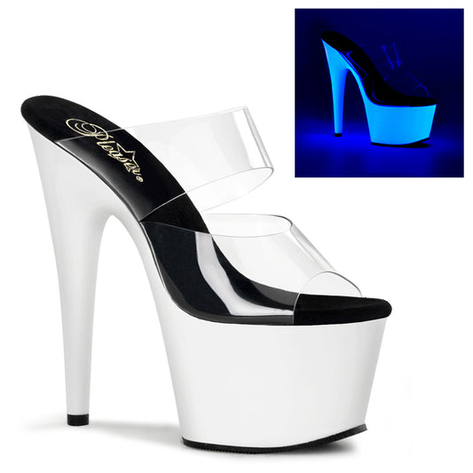 【PLEASER】ADORE-702UV プラットフォームシューズ Clr/Neon Wht【取寄】