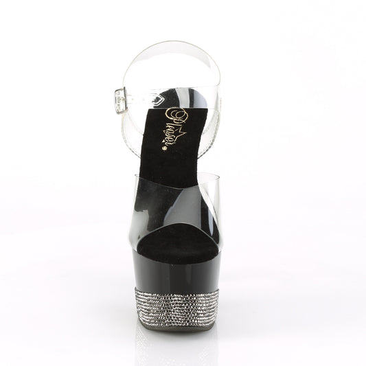 【PLEASER】ADORE-708-3 シューズ Clr/Blk-Pewter RS【取寄】